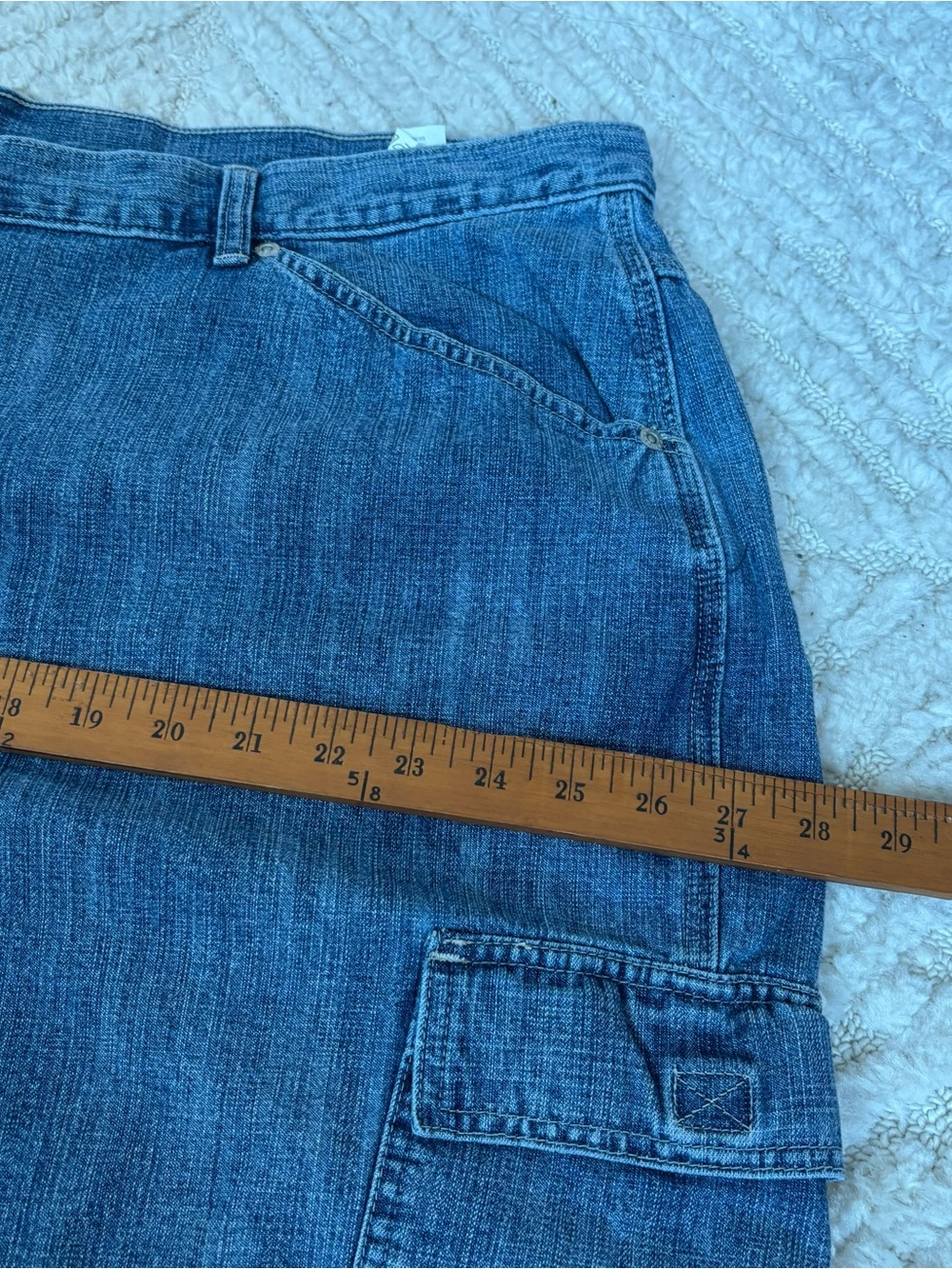 Denim cargo granola girl mom carpenter shorts - Picture 8 of 9